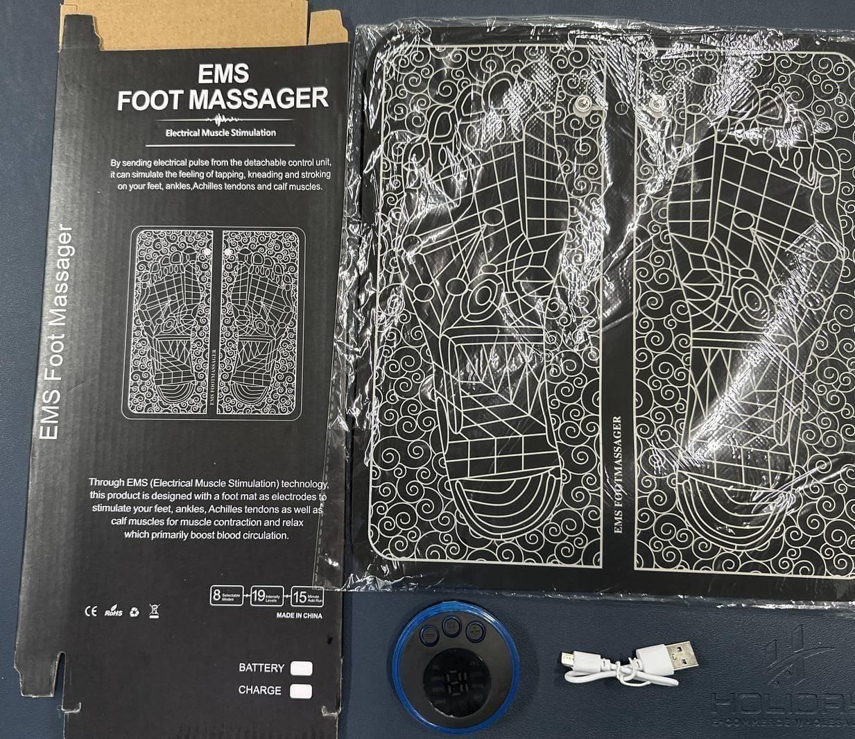 Wireless Rechargeable EMS Foot Massager (2025) - Pain Relief for Legs, Hands & Body