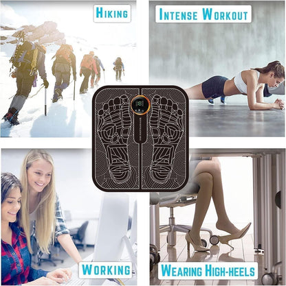 Wireless Rechargeable EMS Foot Massager (2025) - Pain Relief for Legs, Hands & Body
